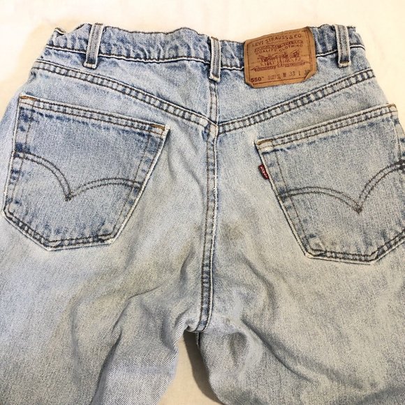 Levis Denim Jeans 550‎ Relaxed Fit Tapered Leg 33/30 Washed - Picture 6 of 11